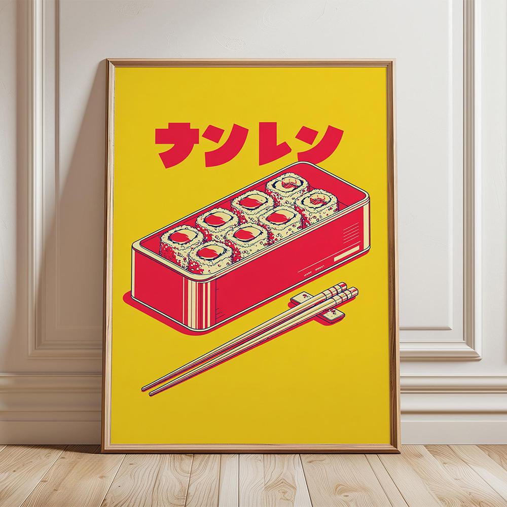 Retro Japanese Sushi Bar Poster Kitchen Food Posters and Picture Canvas Print Painting Dining Room Wall Decor Home Mural Cuadros
