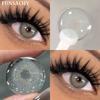 FUNSACHY Natural Contact Lenses 2pcs Blue Green Contact Lenses Color Eye Makeup Gray Pupil and Eyes Color Fashion Beauty Lenses