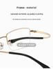 Summer Lightweight Titanium Half-Rim Business Glasses for Men and Women - Anti-Blue Light Myopia Protection