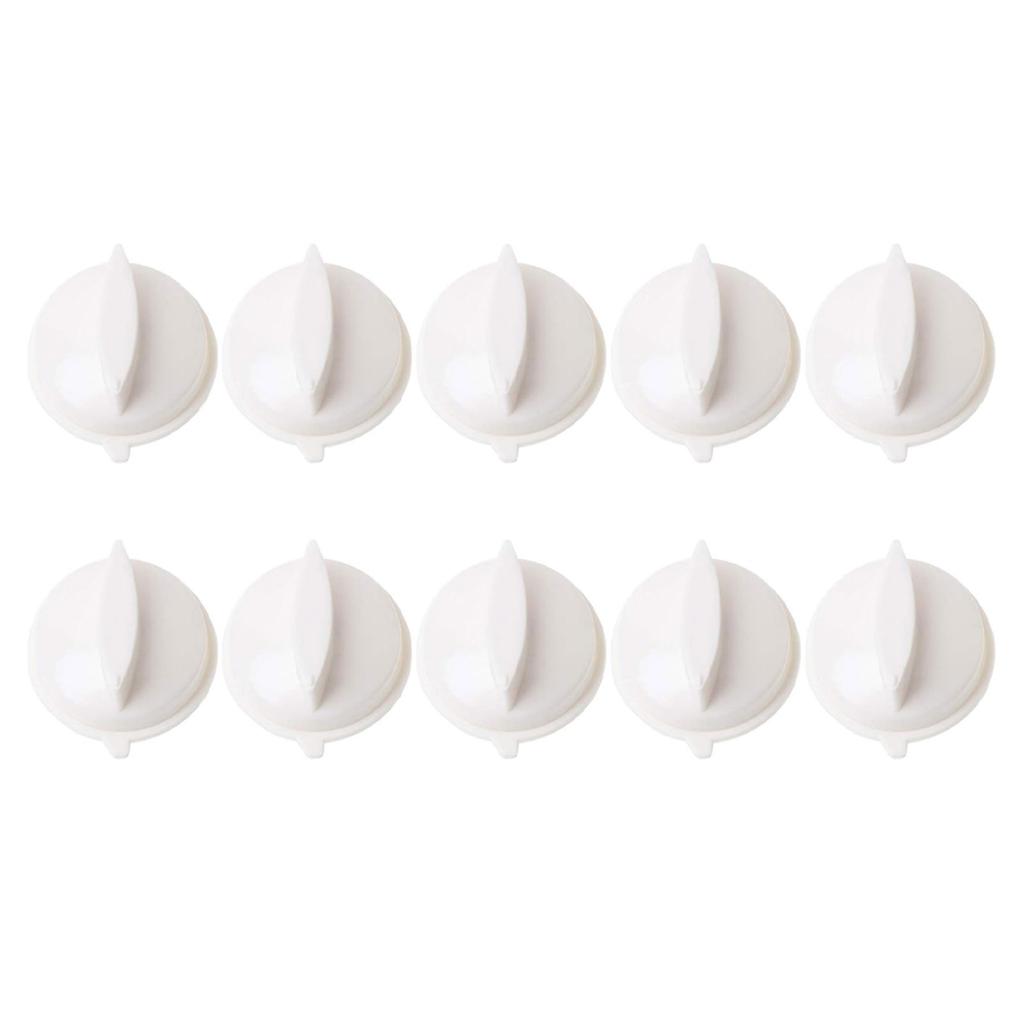 10 Pieces Switch Knobs Microwave Knob Assembly Easy To Install D Shaped Hole Knob Plastic Texture Timer Switch Knob