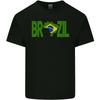 Brésil Football Drapeau de Football Brésilien T-shirt Homme en Coton Tee Top