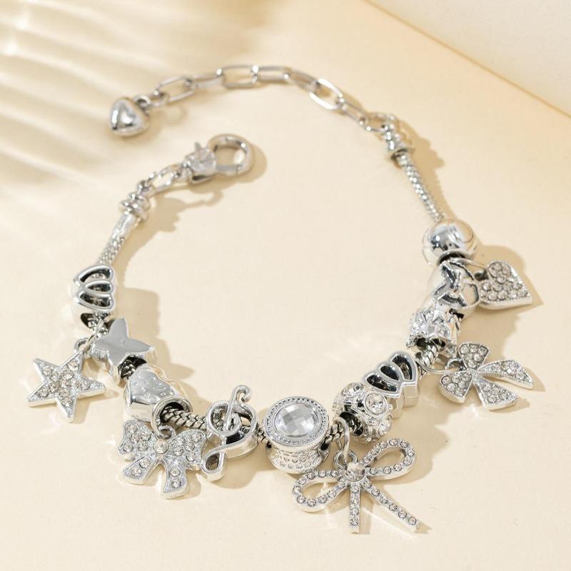 Panjia Bracelet Stylishdiy Beaded Bracelet Copper Alloy Multi-element Rhinestone Fashiontrendy Women's Bracelet