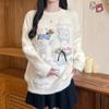 Plus Size Women's Bowknot Mohair Knit Sweater: Autumn/Winter Slimming Mink Velvet