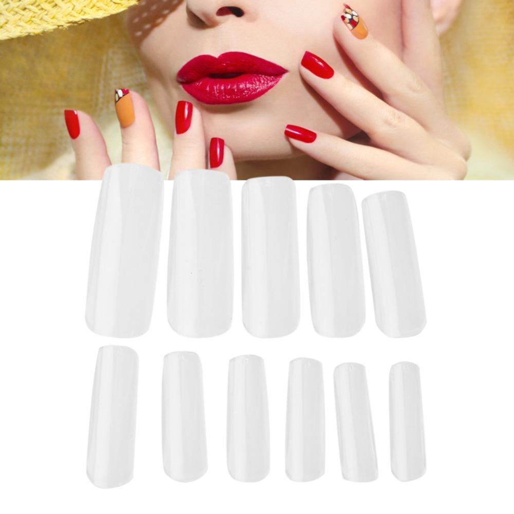 500pcs Long Square Full Coverage False Nail Tips Artificial Nail Extension Making