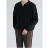 Men's Retro Heavyweight Knit Pullover Polo Sweater for Autumn/Winter