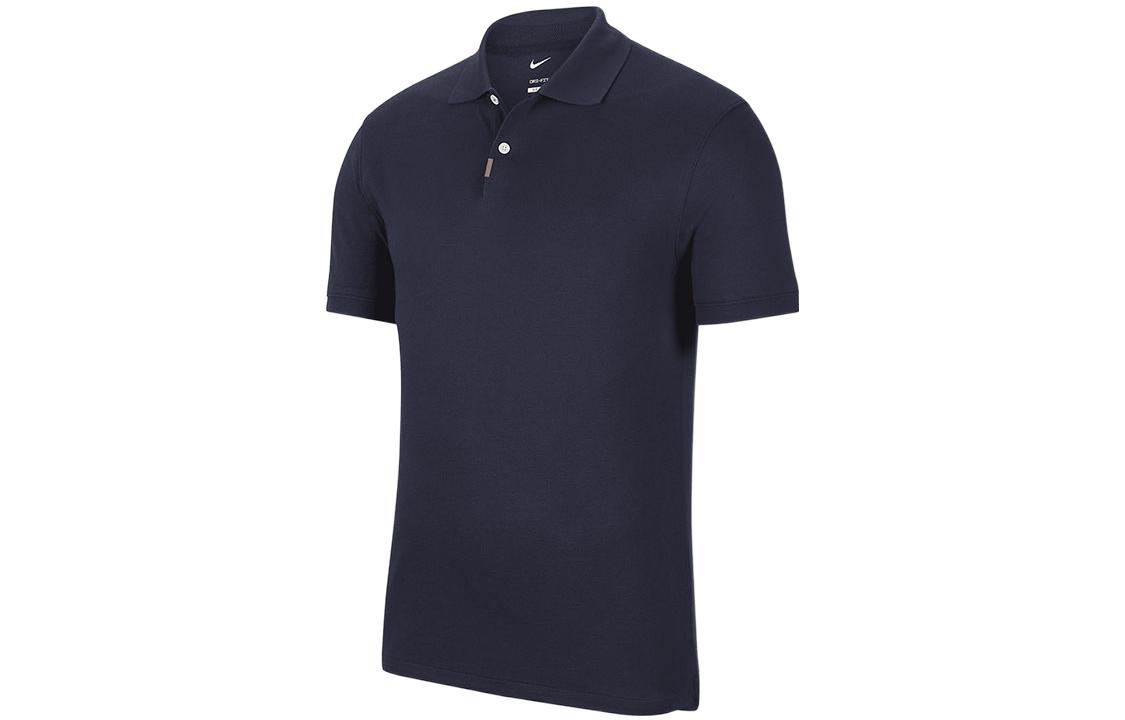 Nike Polo Shirts Men s Dark Blue Polo Collar Moderate Straight Fit DB3296-451 L