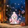 Removable Balcony Glass Film Christmas Snowman Static Stickers Decorative Pink Decals Waterproof PVC Creative Gift for Friends Window Clings