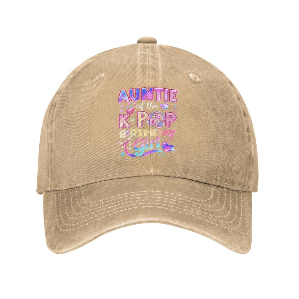 Auntie of The K Pop Birthday Korean Music Lovers Cool Baseball Cap Hats Visor Protection Snapback Cotton tops gorras