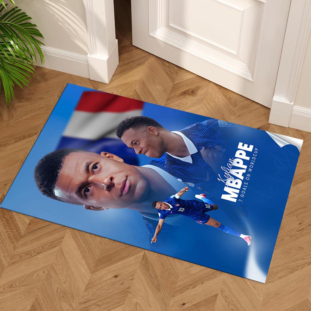 Star Player Kylian Mbappé Area Rug Suitable for Balcony Study room Outdoor Foyer Antislip Carpet Anime Office Decor Spiritual Gift