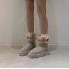 Comfortable Thick Sole Short Snow Boots Women Plush Warm Fashion Height Increasing Ankle Boots Casual Fuzzy Cotton Shoes