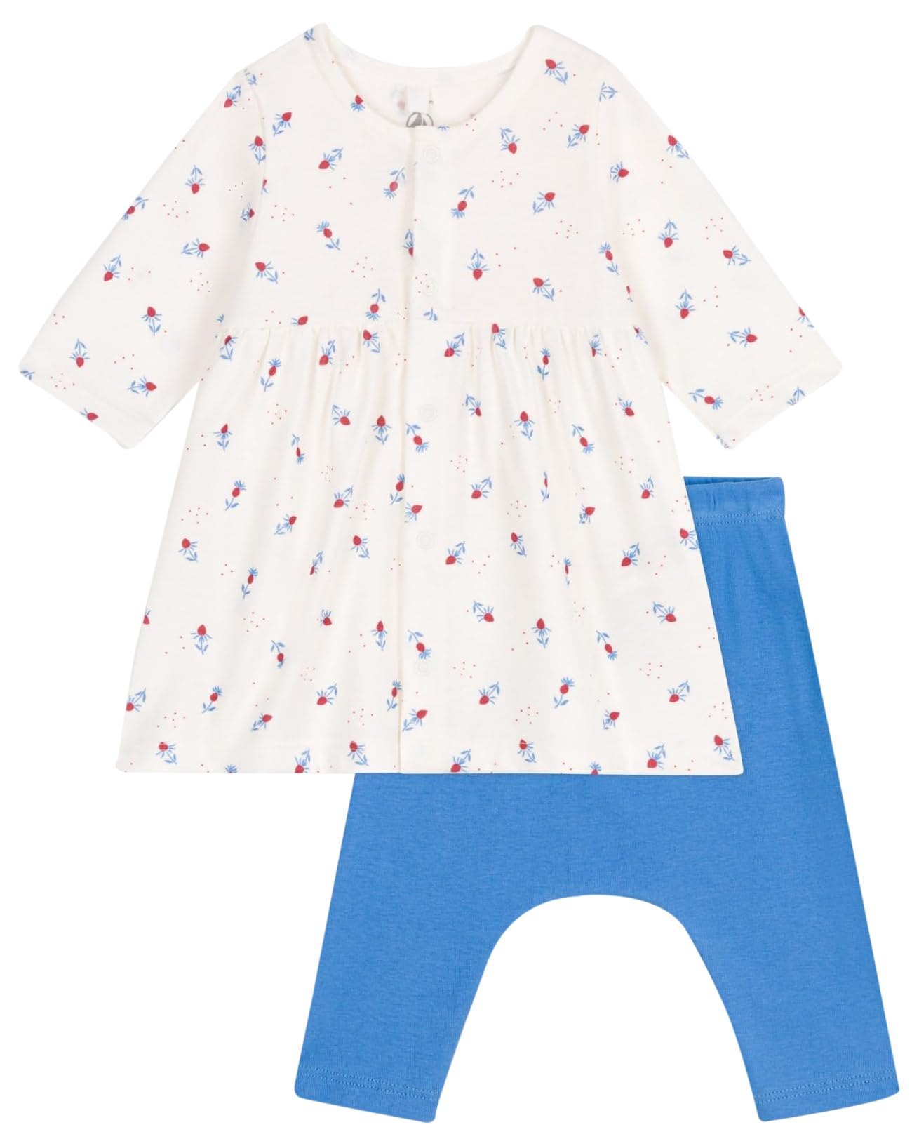 

Dress Leggings Set A0DC9 12 months 74cm [Petit Bateau] + Off-white/Multicolor