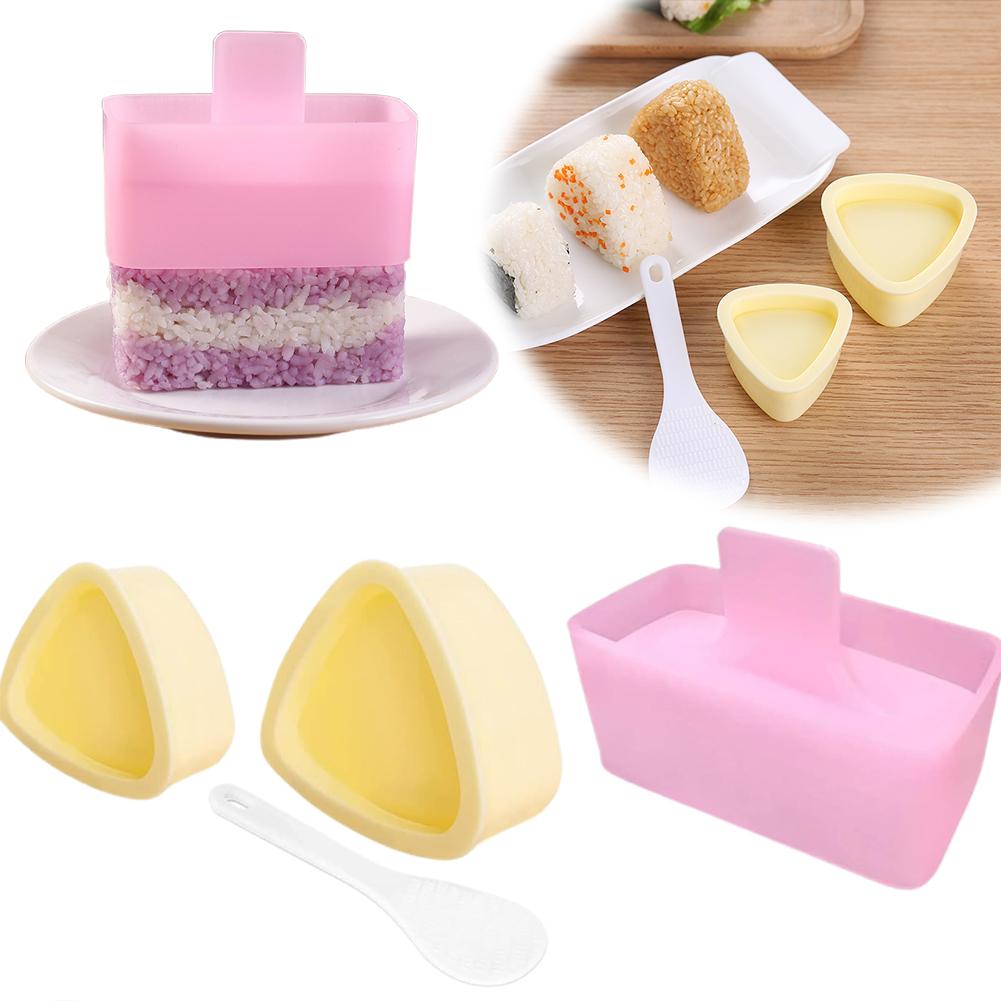 DIY Sushi Mold Onigiri Rice Ball Food Press Rectangular Triangular Sushi Maker Mold Japan Bento Rice Ball Maker Mold Kit