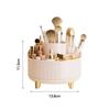 PP Makeup Brushes Storage Box 7 Slot 360° Rotating Cosmetic Brush Holder Multi-Functional Dustproof Desktop Storage Rack