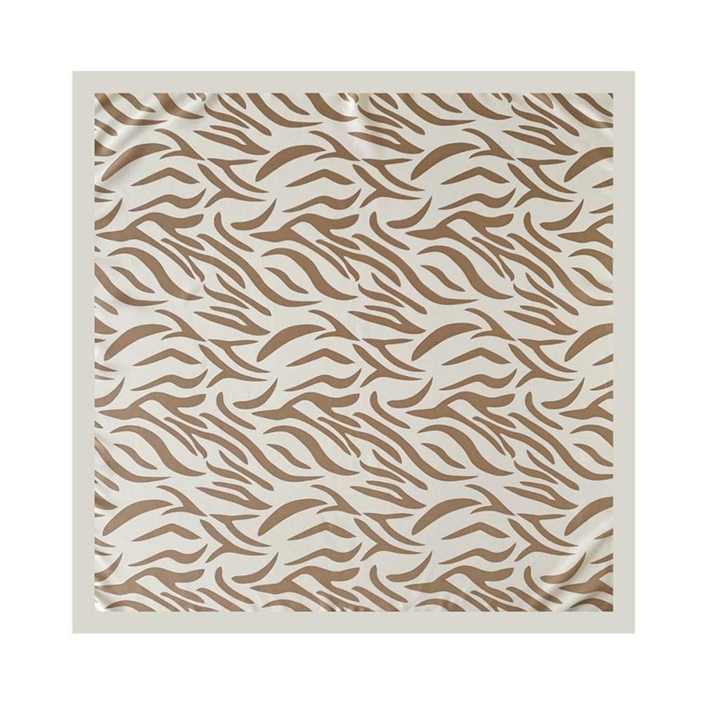 Patterned Shawl 90 CM Square Scarf Lightweight Printed Silk Scarf Stripes Square Headscarf  Women