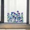 Adesivo per Finestra Fiori di Primavera, Adesivi Floreali Colorati per Finestre, Decalcomania Biadesiva Anti-Collisione per Porte in Vetro per Soggiorno, Cameretta, Camera da Letto