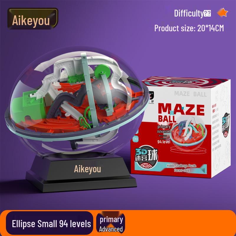Large Children's 3D Maze Ball Puzzle Toy - Challenge Level Magic Cube
