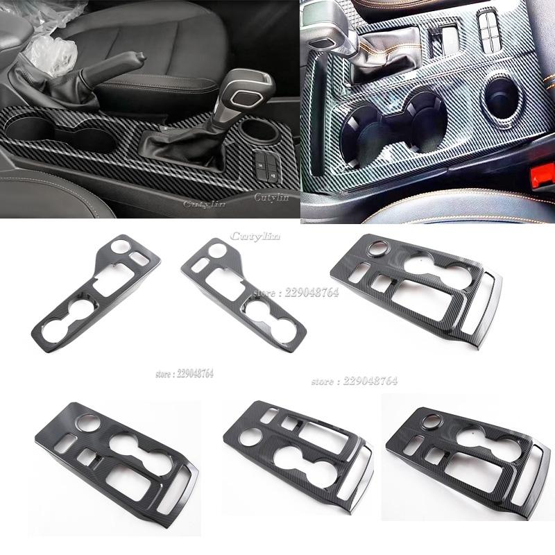 For Ford Ranger 2024 2025 ABS Carbon Fiber Center Console Gear Shift Panel Decoration Cover Stickers Trim Car Accessories