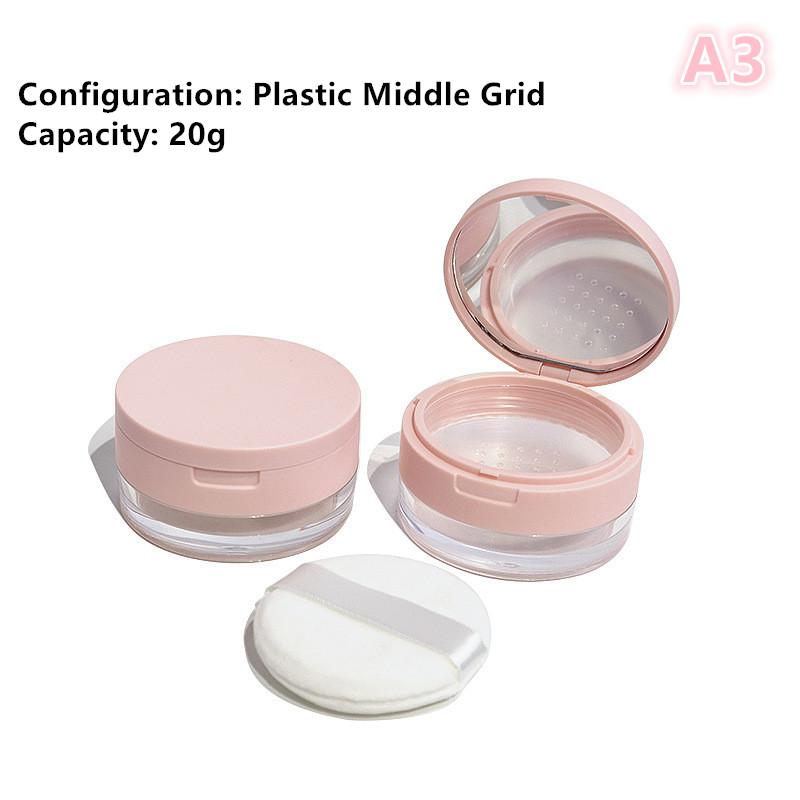 Leere Air Cushion Puderquasten-Box Mit Puderquaste Spiegel Groß Oder Klein Elastisches Netz Tragbarer Make-up-Behälter Für Losen Puder