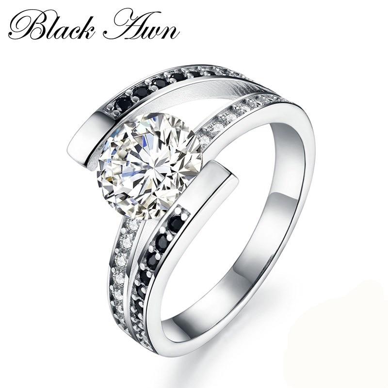 

Классические женские кольца BLACK AWN Черное ювелирное кольцо 7