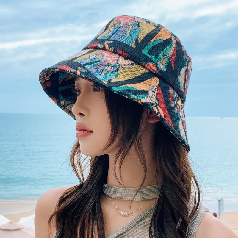 

Модная ретро-шляпа рыбака, женская уличная тканевая шляпа для бассейна, модная шляпа от солнца с изображением совы One Size