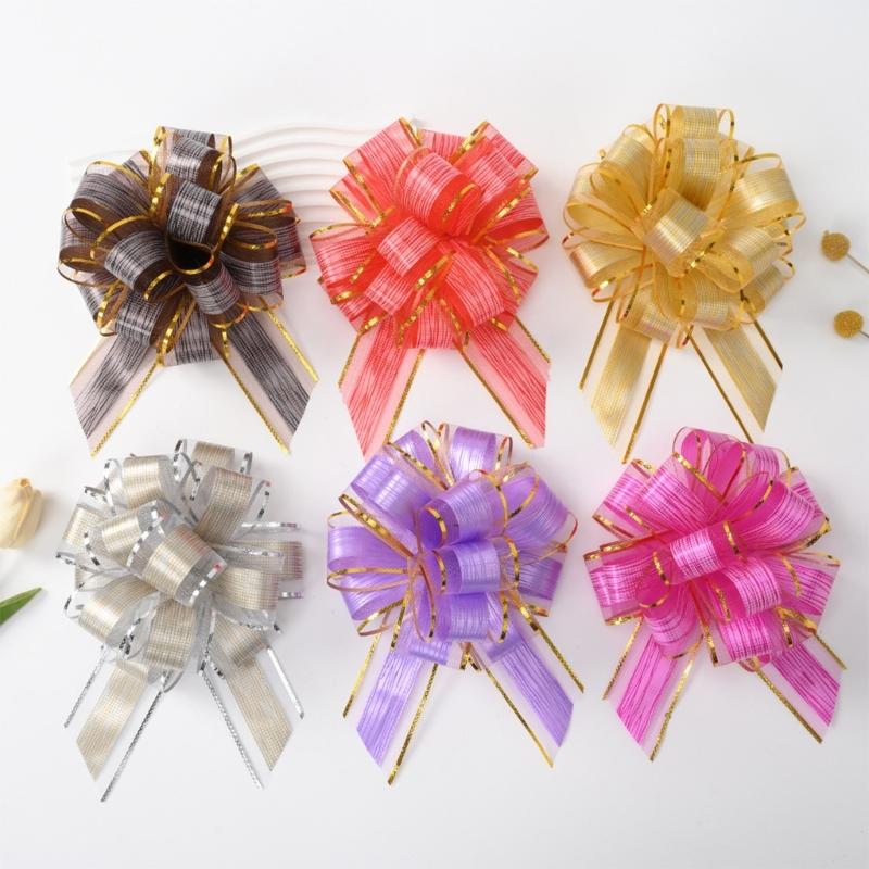 20 Pieces Pull Bows Gift Wrapping Pull Bows Ribbon Pull Bows for Christmas Wedding Baskets Valentine's Day Bows Multicolor