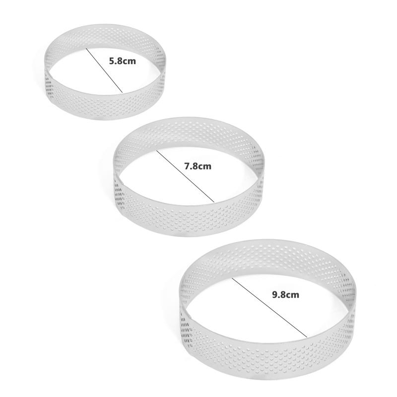 FAIS DU Perforated Round Tart Ring Stainless Steel Fruit Pie Tartlet Mold for Baking DIY Dessert Cake Mousse Molds Kitchen Tools