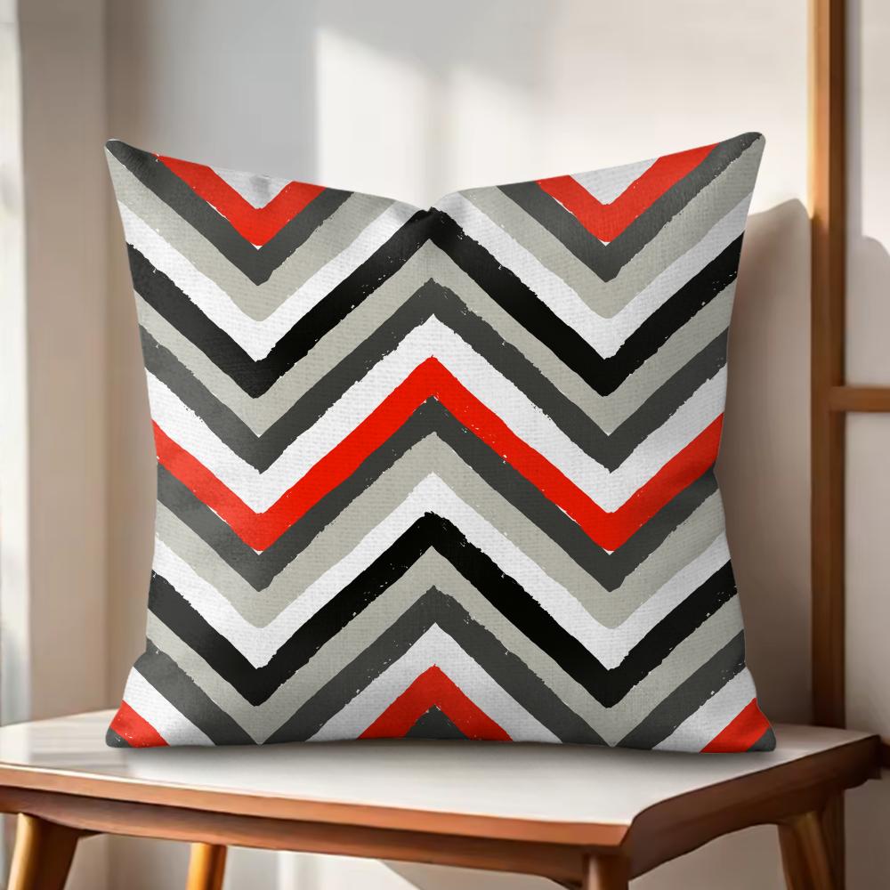 Calm Geometric Color Cushion Cover Natural Linen Organic Fabric DoubleSided Printing Couch Pillow Covers Home Decor