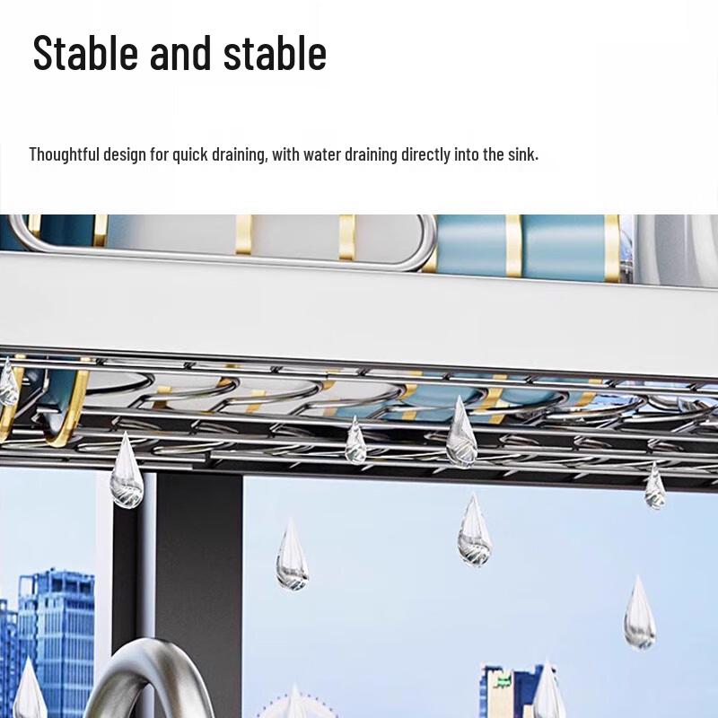 Yingbai 55cm Single-Layer Sink Storage & Dish Rack