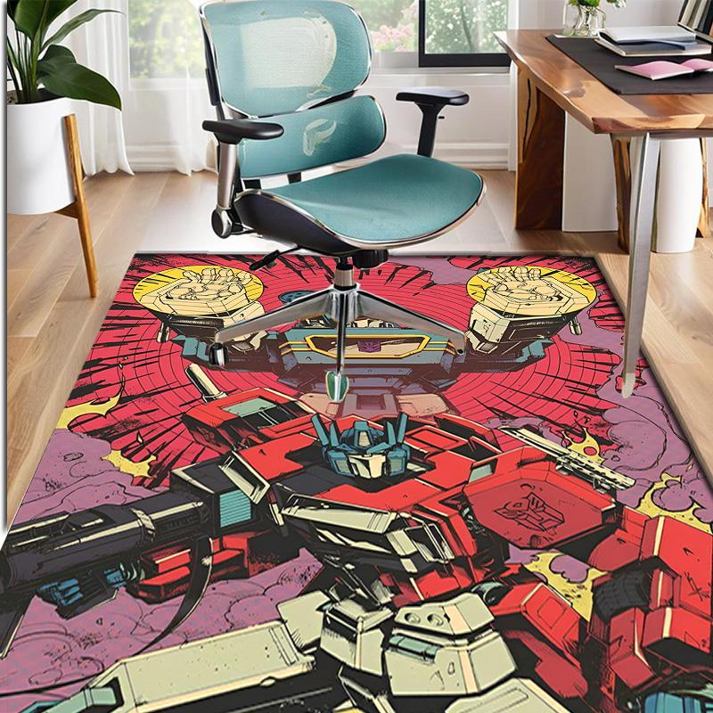 Transformers Pattern Rug, Indoor/Outdoor Mat, for Picnic, Gameroom, Bedroom, Office, Living Room, Home Decor Carpet, Birthday Gift