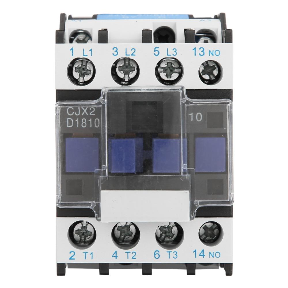 High Sensitivity CJX2-1810 AC Contactor 18A 24V/48V/110V/380V AC Electric Contactor Contactor Industrial Use