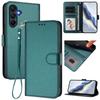 For Samsung Galaxy A16 5G/Galaxy A16 4G Leather Case Wallet Stand Phone Cover with Wrist Strap