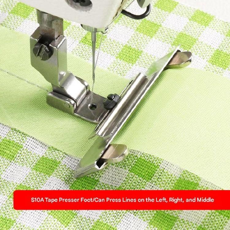 Metal Sewing Machine Presser Foot Adjustable Width Webbing Stitching Presser Foot For Heavy Duty Fabric Crafting Project
