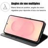 Coque de Protection - BOOLING - Samsung Galaxy A07 - Antichoc Anti-Rayures Antichoc Effet Cuir Noir