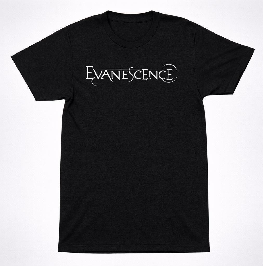 Evanescence Fallen Logo Design - Logo Graphic T Shirt: Dark Elegant Style, Soft Cotton, Unisex Band Tee