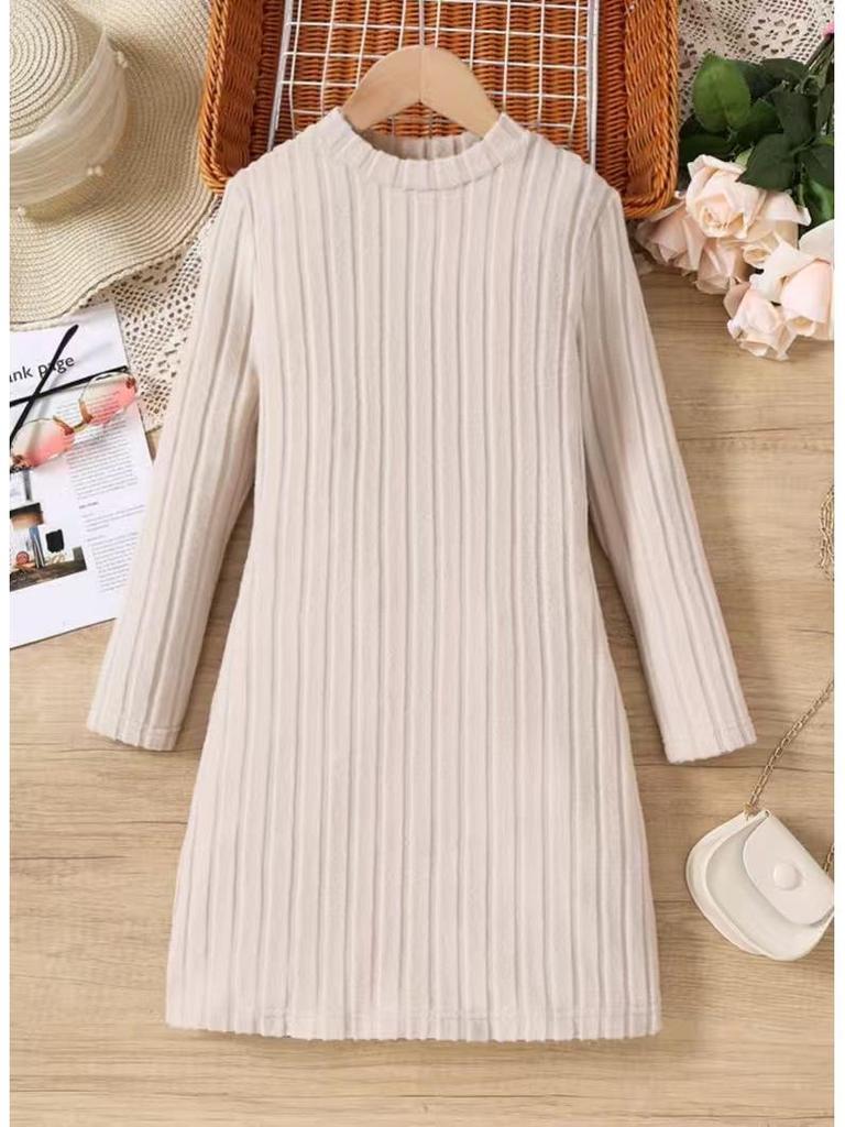 2025 Fall/Winter Slimming European & American Girls' Warm Dress