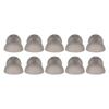 10PCS Hearing Aid Domes 12mm0.5in Double Layer Soft Silicone Washable Removable Anti StaticBlack