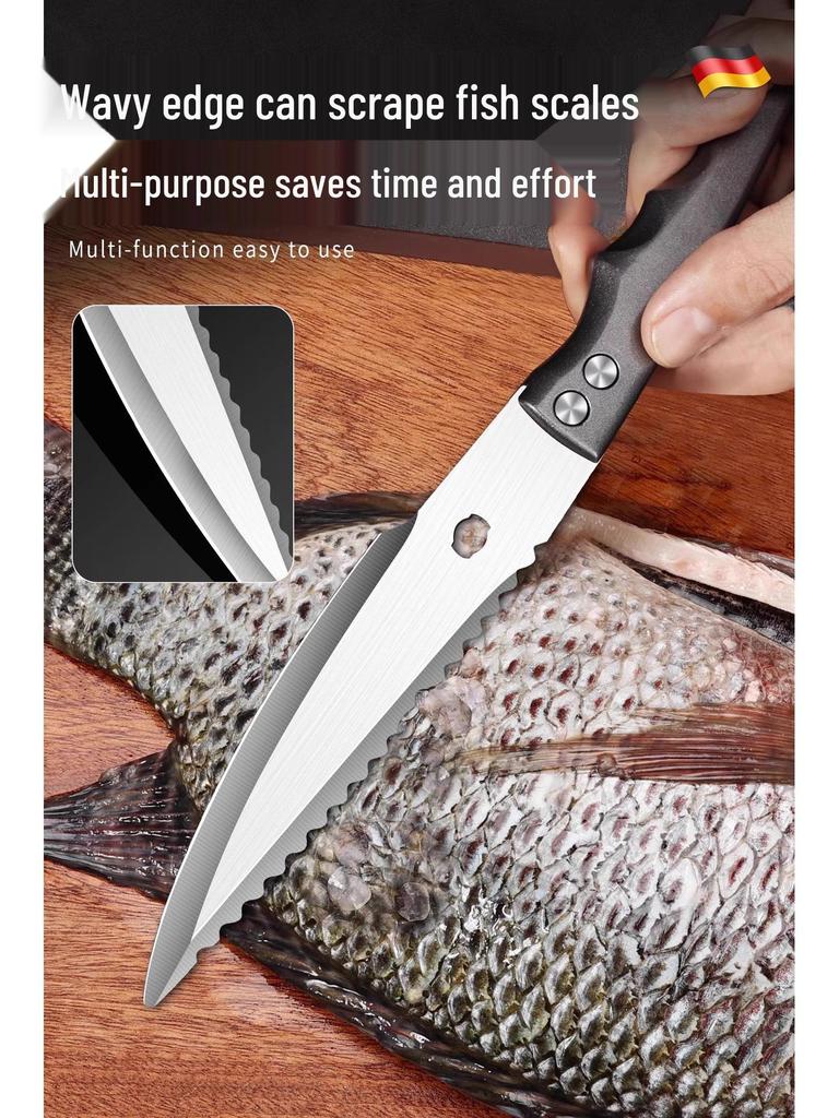 All-Stainless Steel Multi-Functional Kitchen Shears for Chicken, Duck, and Fish