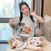 2026 New Summer Girls' Ultra-Thin Modal Pajamas Set: Short Sleeve Airy Comfort Suit for Medium and Large Kids