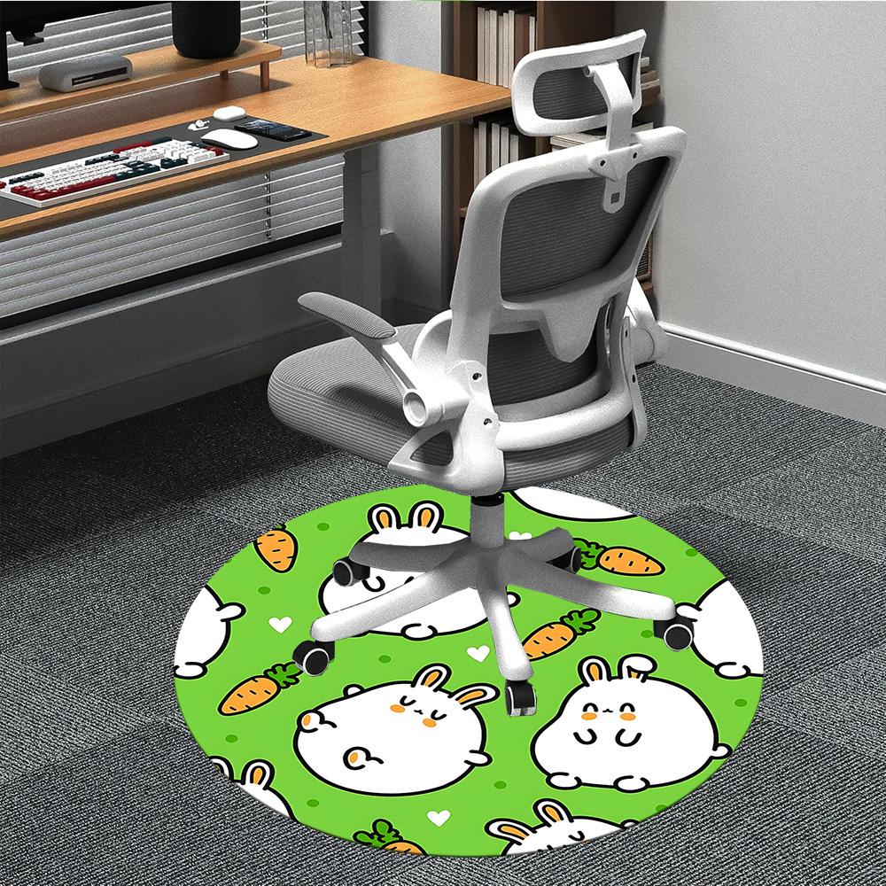 

1pc Bunny Carrot Chair Carpet for Office, Non-slip, Soft and Durable Office Rug for Interior Decoration, Perfect for Office yy260313086 80cm by 80cm