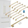 KOTARBAU® Kitchen Furniture Handle Classic Modern Oblong Long Matte Gold 289 MM Spacing 256 MM Set of 10