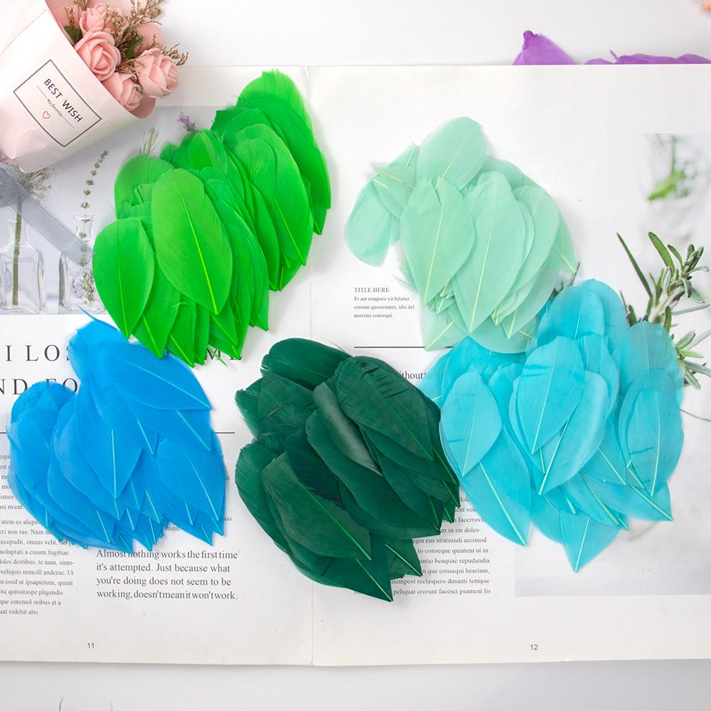 Nature Goose Feathers For Jewelry Making Decoration White Swan Needlework Wedding Handicraft Accessories Crafts 5-8Cm