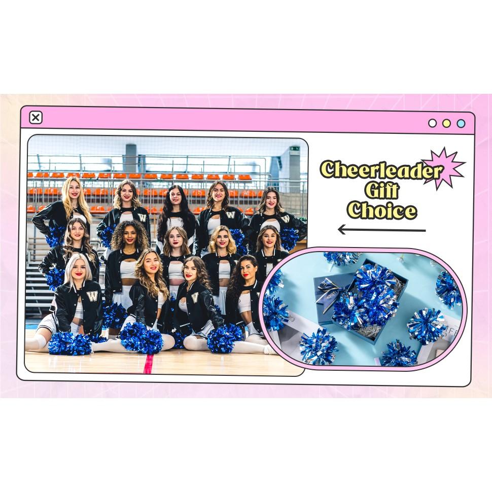 24 Sztuki Pomponów do Cheerleadingu Brelok Brelok do Kluczy Pompony Plastikowe Brelok do Cheerleadingu Breloki do Cheer Dance Zestaw Hurtowy