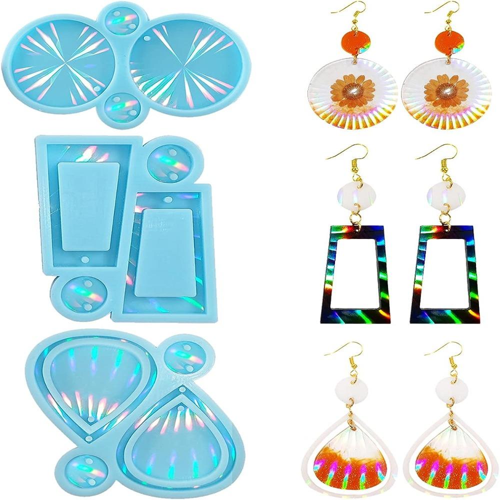 

3 пары силиконовых серег круглой формы, брелок для литья, принадлежности для изготовления ювелирных изделий