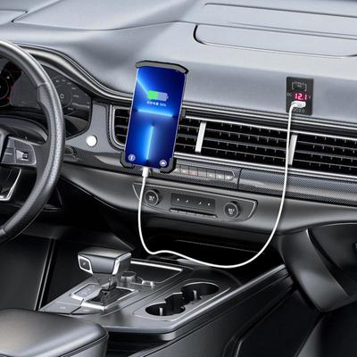 USB Car Charger Fast Charging PD3.0  QC3.0 Type C Car Charger Digital Display Automobile Chargers DC 12-24V Car Charger For