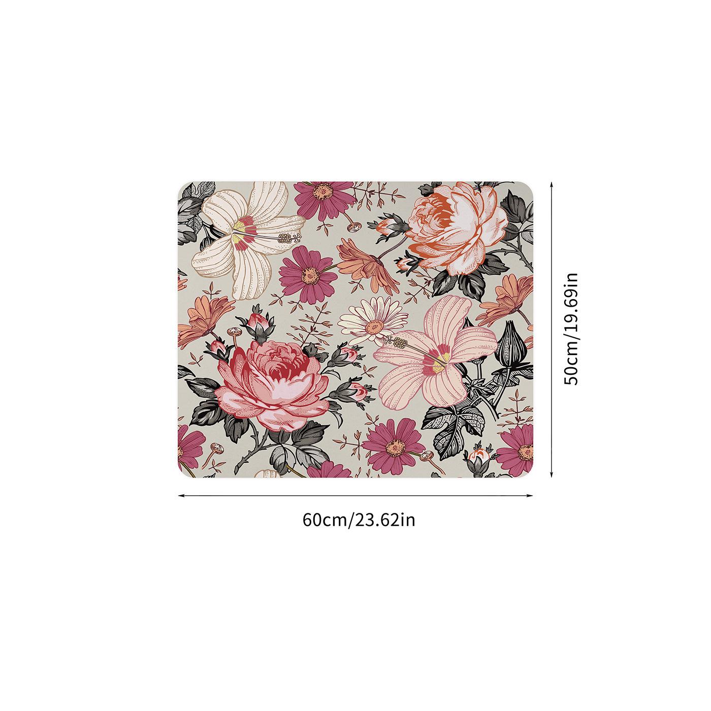 

Красочный цветочный пылезащитный коврик для стиральной машины - Нескользящий, простой в уходе и солнцезащитный. 50*60 cm (375g)