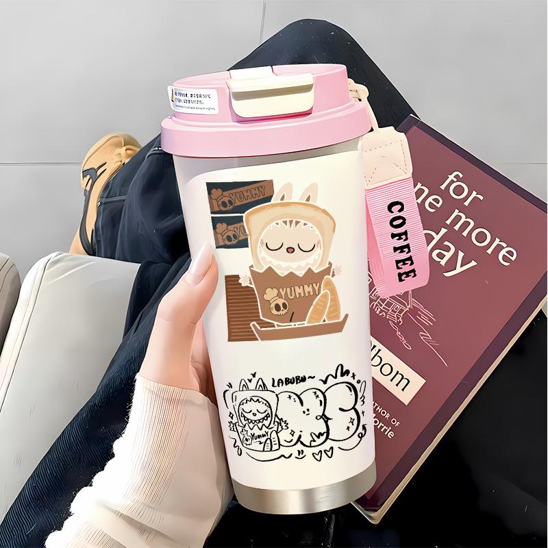 Slámkový hrnek na vodu Velká kapacita 316 Nerezová ocel Vysoká hodnota Termoska na dvojí pití Hrnek na kávu do auta