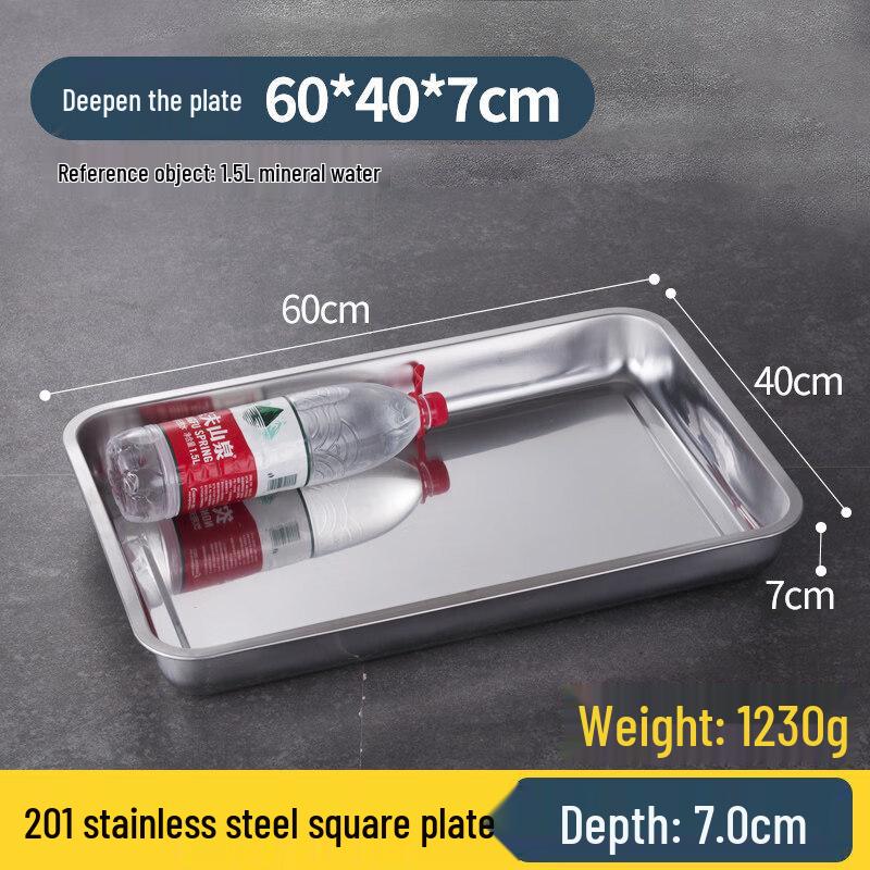 RuHan Extra Thick Stainless Steel Serving Tray