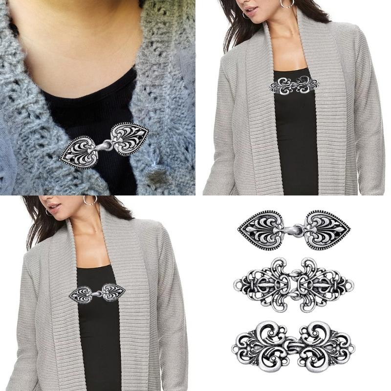 Vintage Shawl and Sweater Clips for Women's Dress and Cardigan Sweater Cloak Clasp Fasteners Accessories