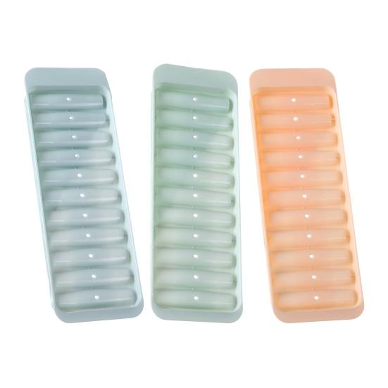 Forma na patyczki do lodu z pokrywką Food Grade Easy Release Napoje bez BPA Koktajle whisky Długi pasek Formy do robienia kostek lodu Artykuły kuchenne