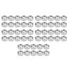 50 Pcs 1.37 X 1.37 X 0.55 In Tea Light Cups Sliver DIY Candle Making Bases  For DIY Candle Making